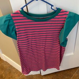 Striped Pink and Green Womens Shirt